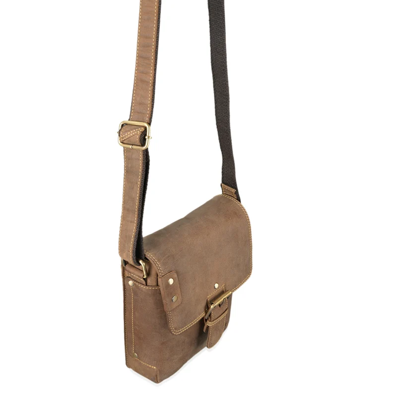 B-WARE "Alessio" Leder Messenger Bag Männer klein