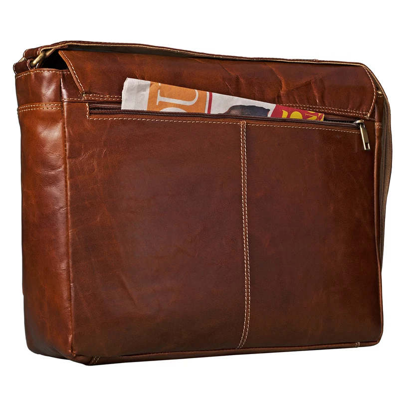B-WARE "Phil" Ledertasche Herren Umhängetasche Laptop Leder