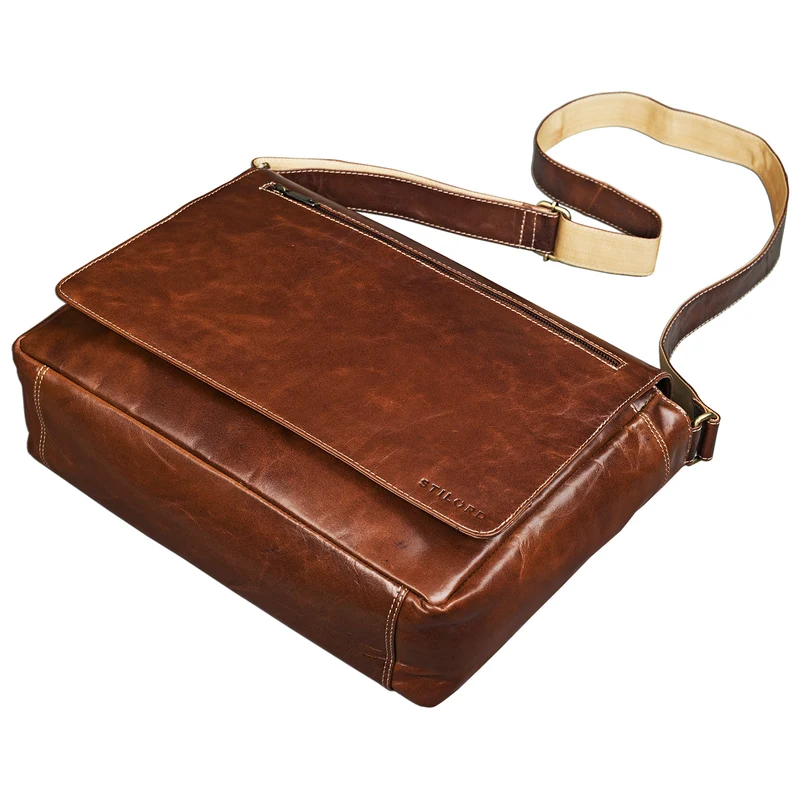 B-WARE "Phil" Ledertasche Herren Umhängetasche Laptop Leder