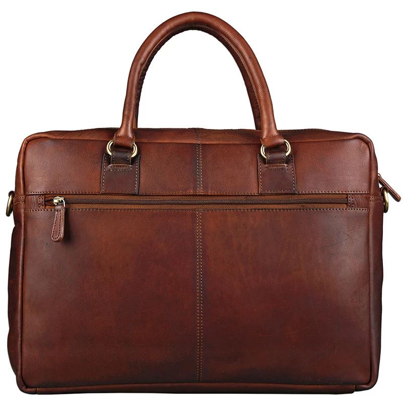 B-WARE "Aaron" Umhängetasche Leder 15,6 Zoll