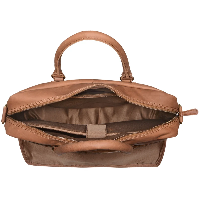 B-WARE "Aaron" Umhängetasche Leder 15,6 Zoll
