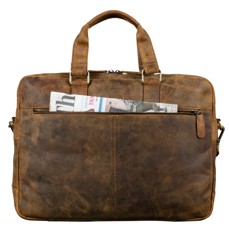 B-WARE "Alonso" Vintage Businesstasche Echtleder