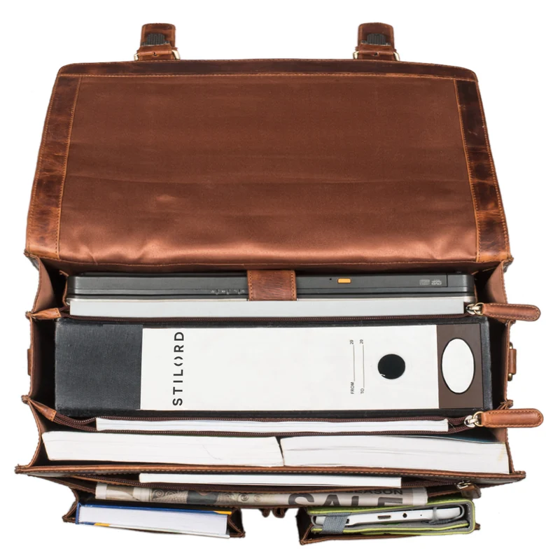 B-WARE "Marius" Klassische Lehrertasche Leder