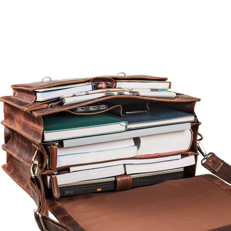 B-WARE "Marius" Klassische Lehrertasche Leder