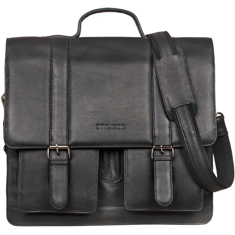 B-WARE "Marius" Klassische Lehrertasche Leder