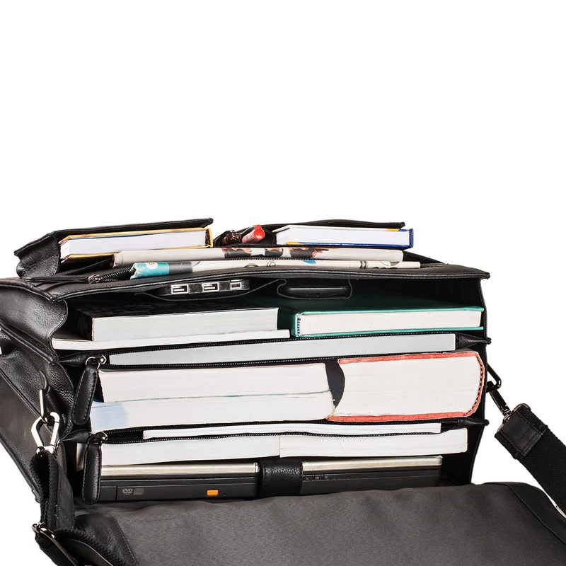 B-WARE "Marius" Klassische Lehrertasche Leder