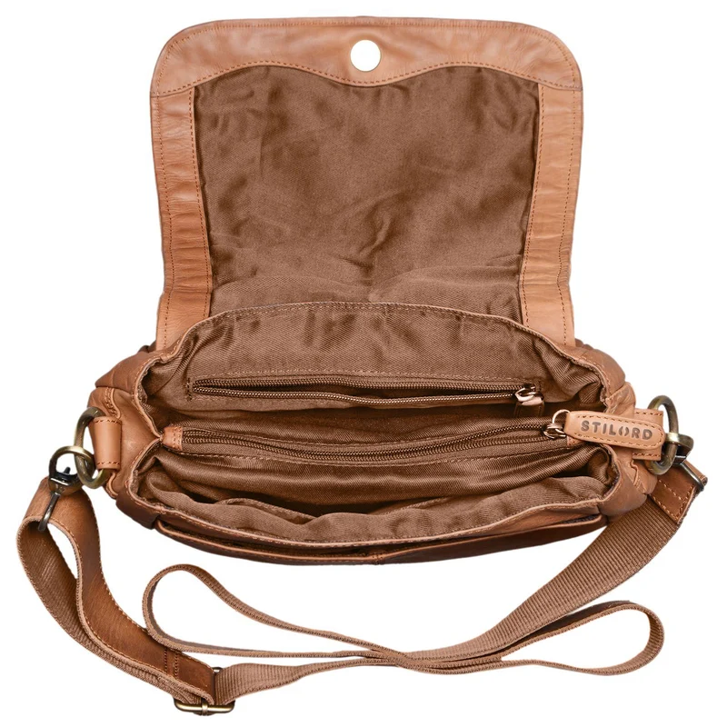 B-WARE "Mia" Kleine Leder Damen Handtasche Umhängetasche Vintage