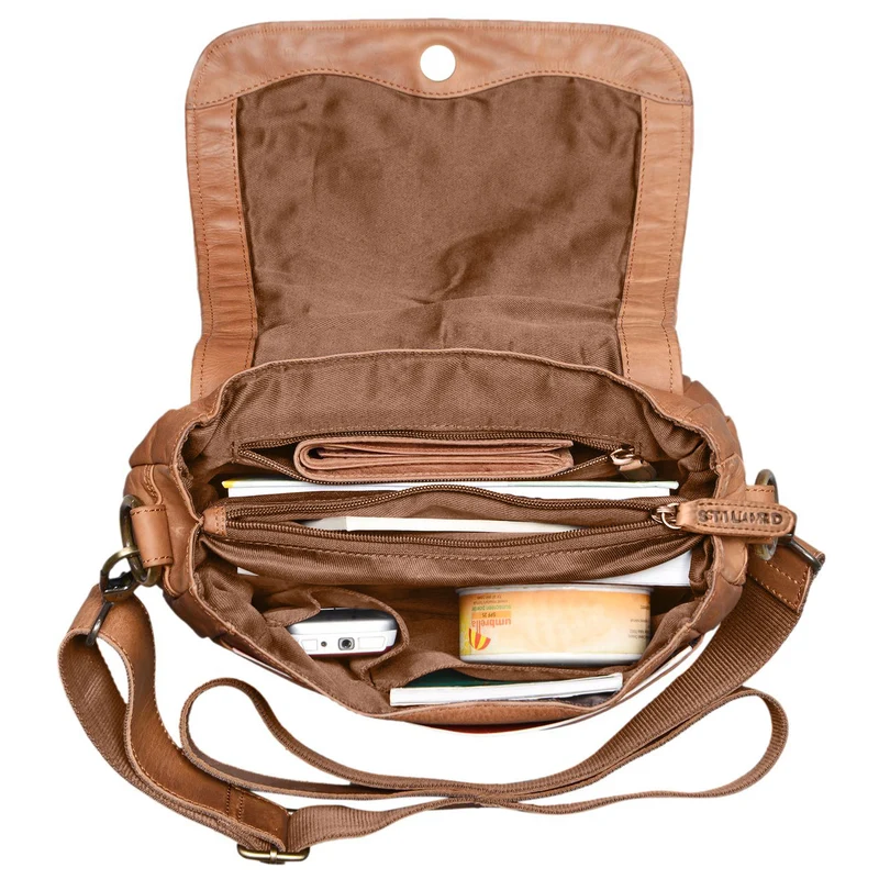 B-WARE "Mia" Kleine Leder Damen Handtasche Umhängetasche Vintage