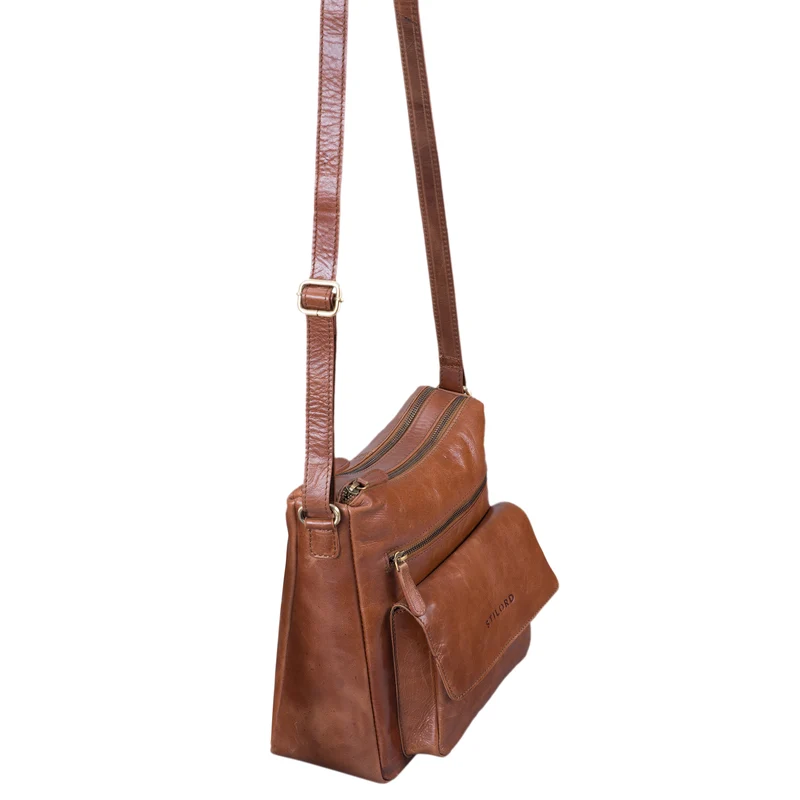 B-WARE "Mira" Vintage Umhängetasche für Damen aus echtem Leder