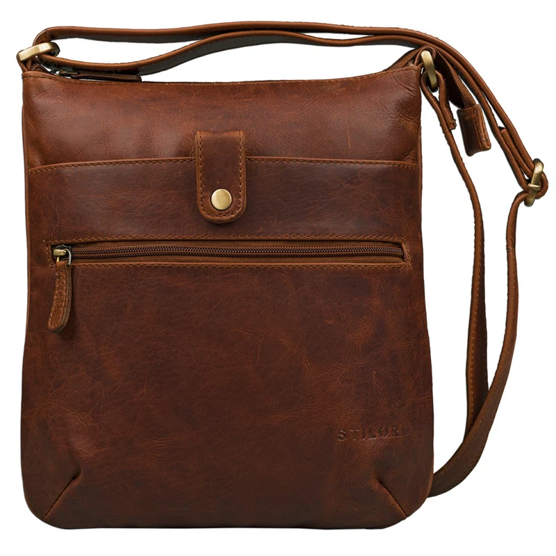 B-WARE "Lina" Elegante Vintage Damen Umhängetasche Leder