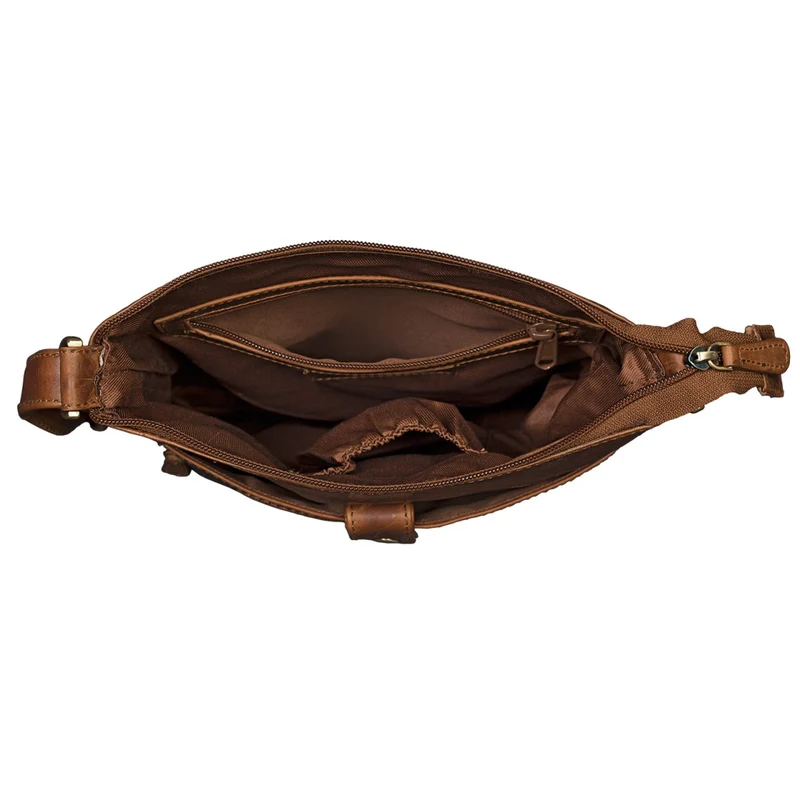 B-WARE "Lina" Elegante Vintage Damen Umhängetasche Leder