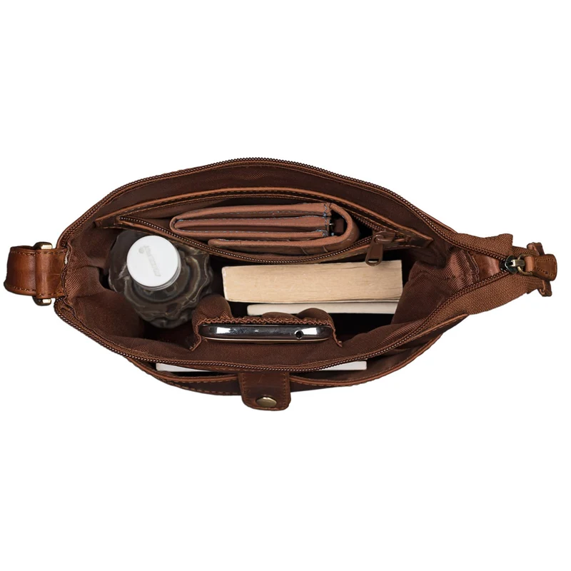 B-WARE "Lina" Elegante Vintage Damen Umhängetasche Leder