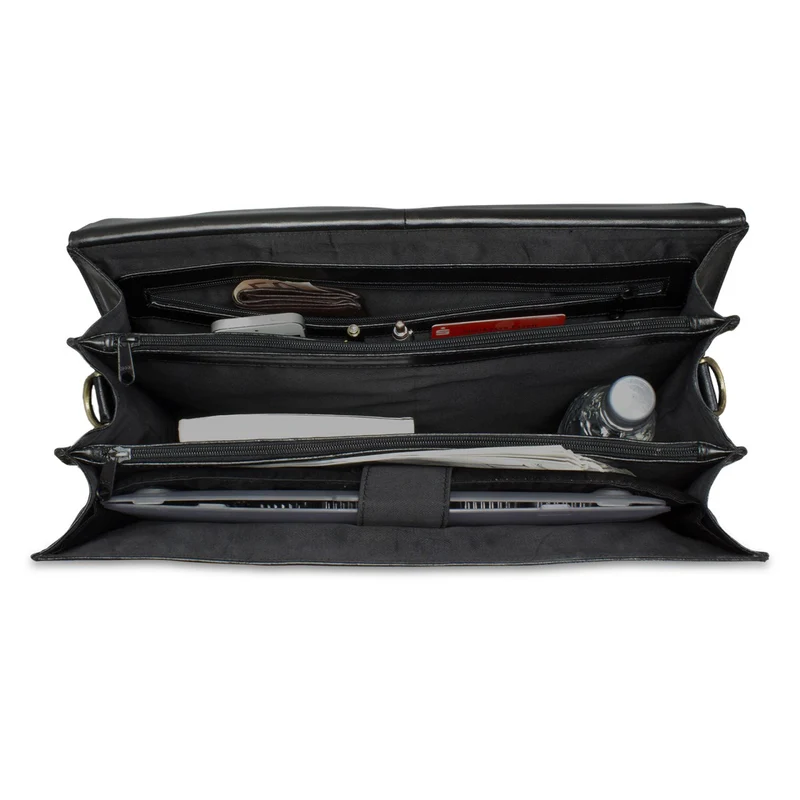 B-WARE Vintage Leder Aktentasche Antik Braun