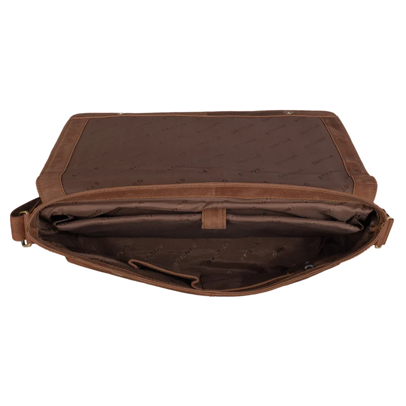 "Hamilton" 15 Zoll Messenger Bag Leder
