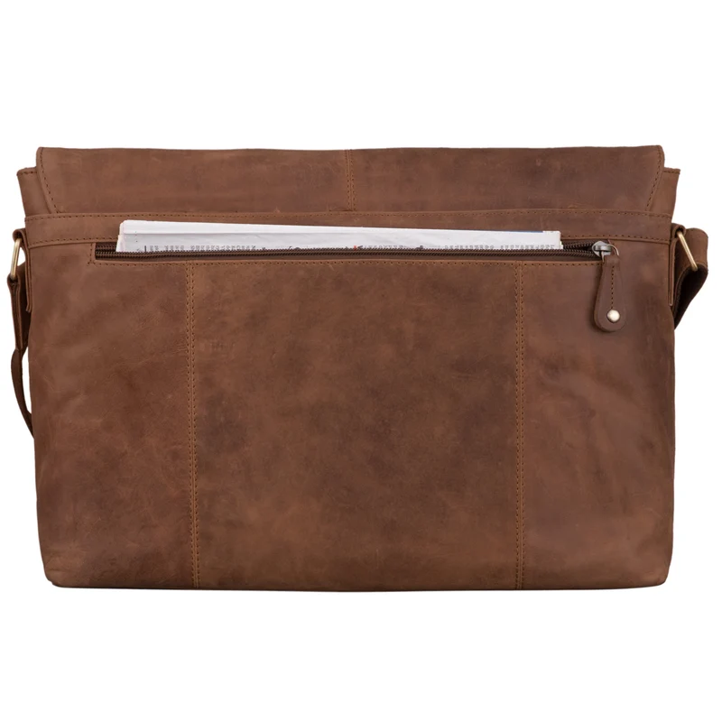 "Hamilton" 15 Zoll Messenger Bag Leder