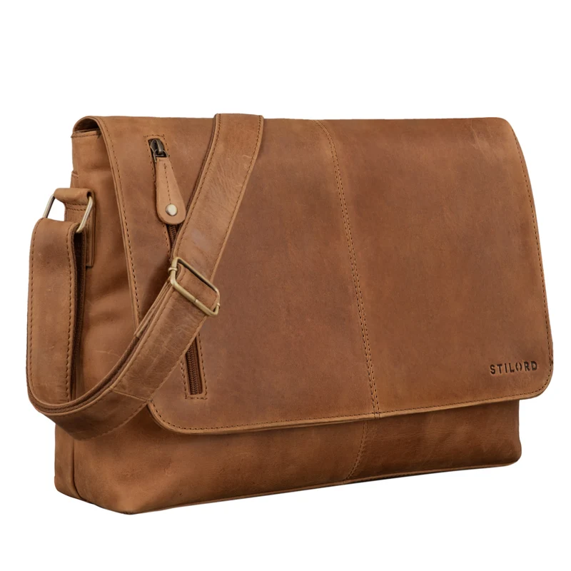 "Hamilton" 15 Zoll Messenger Bag Leder