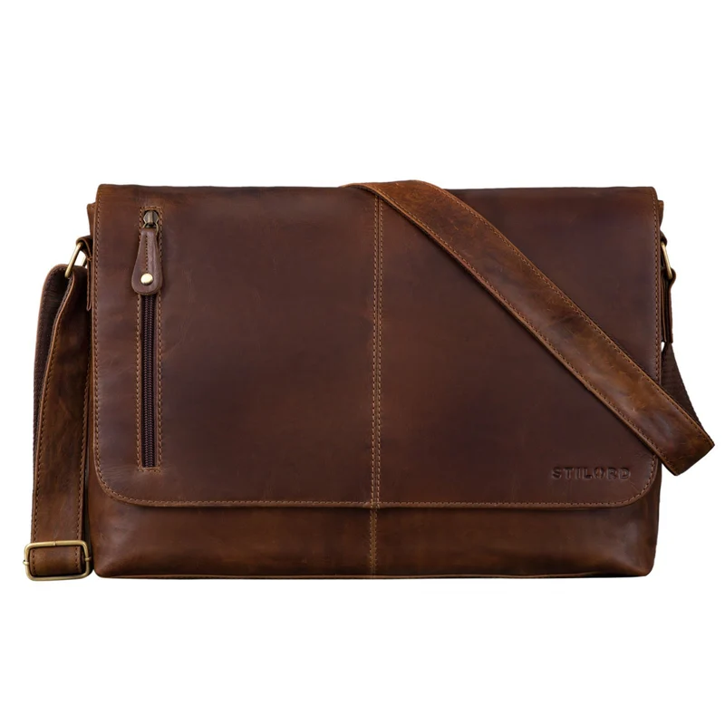 "Hamilton" 15 Zoll Messenger Bag Leder
