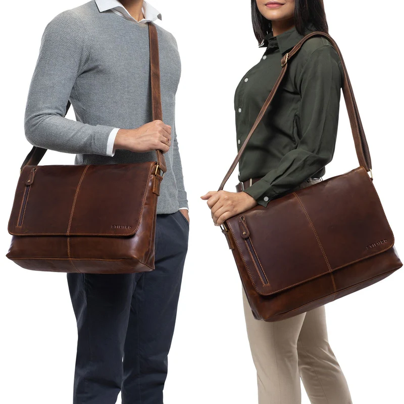 "Hamilton" 15 Zoll Messenger Bag Leder