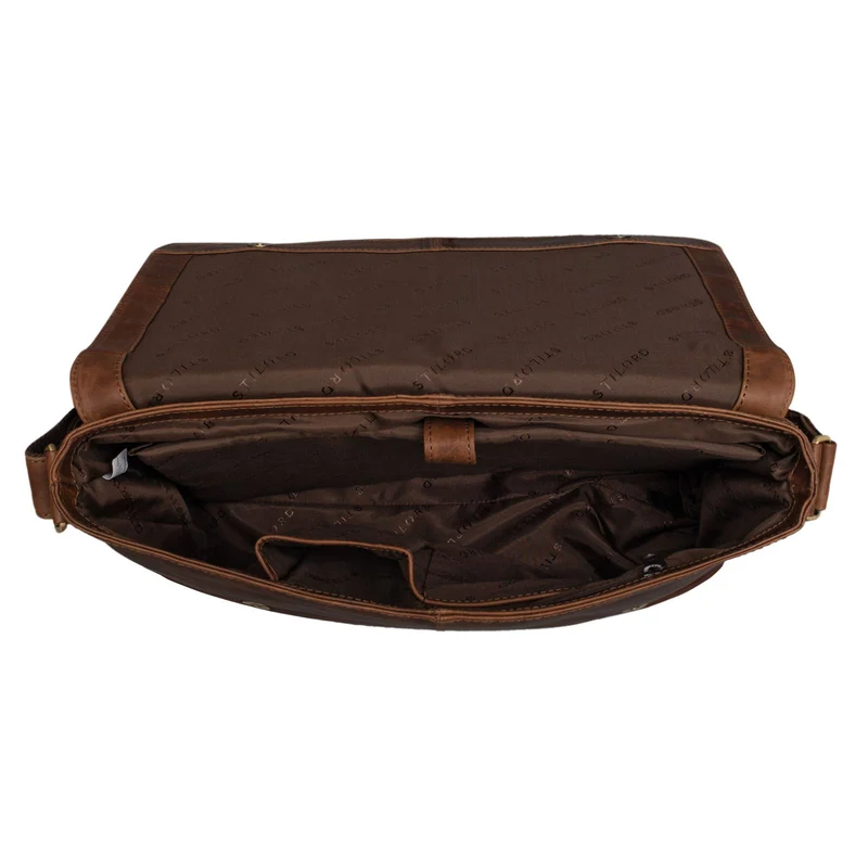 "Hamilton" 15 Zoll Messenger Bag Leder