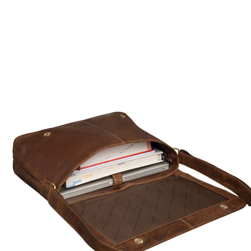 "Hamilton" 15 Zoll Messenger Bag Leder