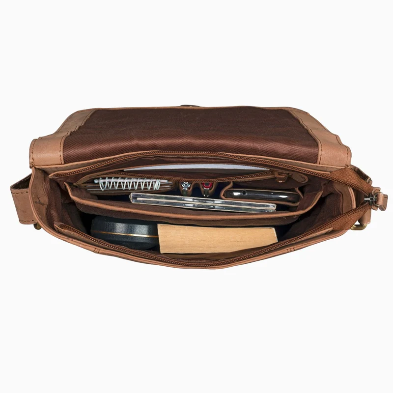 B-WARE "Matthias" Herren Umhängetasche Leder Vintage