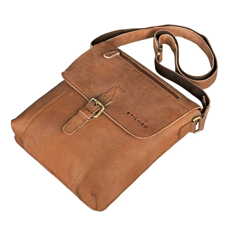 B-WARE "Matthias" Herren Umhängetasche Leder Vintage
