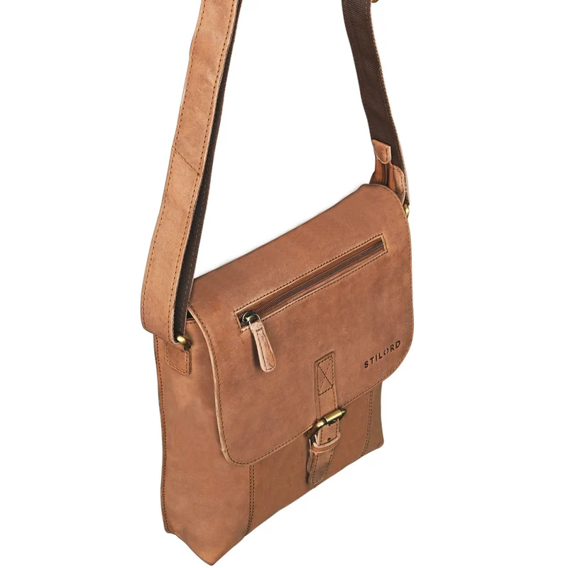 B-WARE "Matthias" Herren Umhängetasche Leder Vintage
