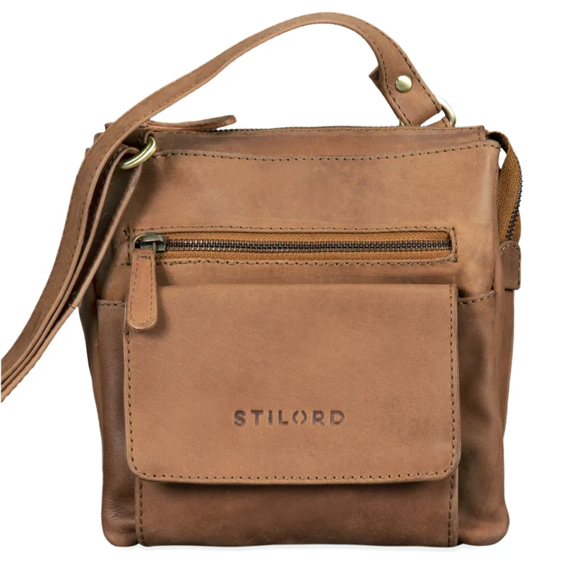 B-WARE "Leon" Schultertasche klein Leder