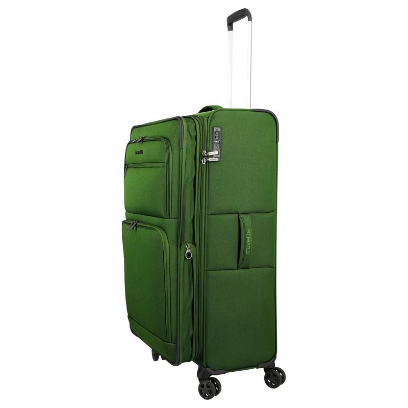 Travelite Cubis - 4-Rollen-Trolley 83 cm erw. (green)