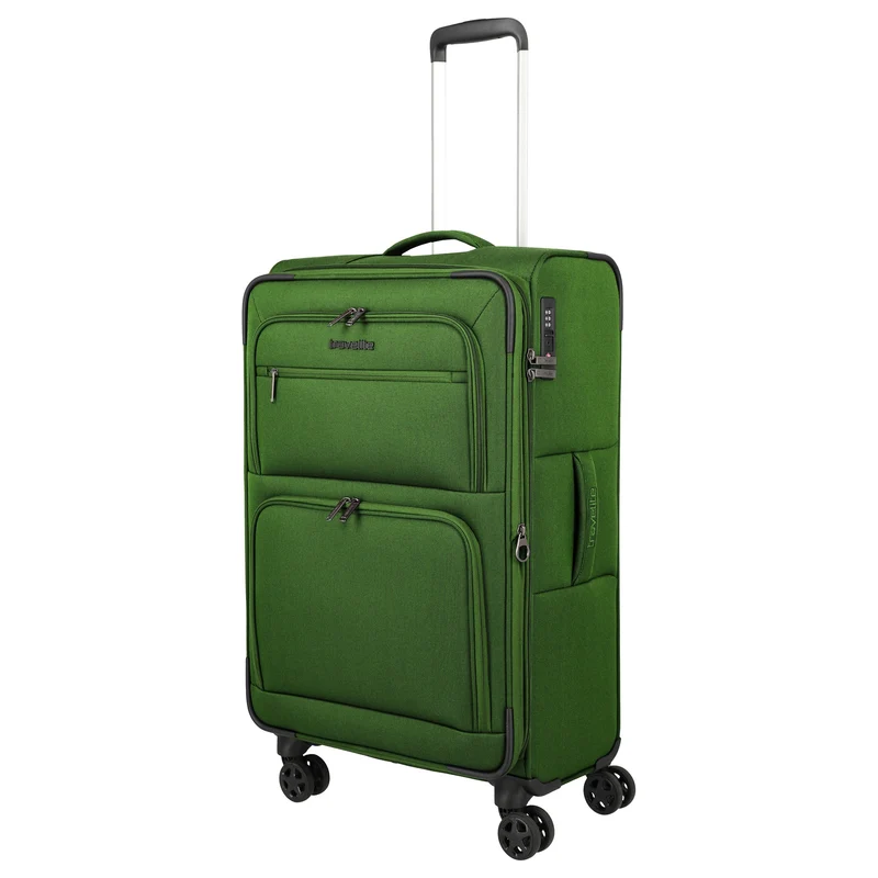Travelite Cubis - 4-Rollen-Trolley 72 cm erw. (green)