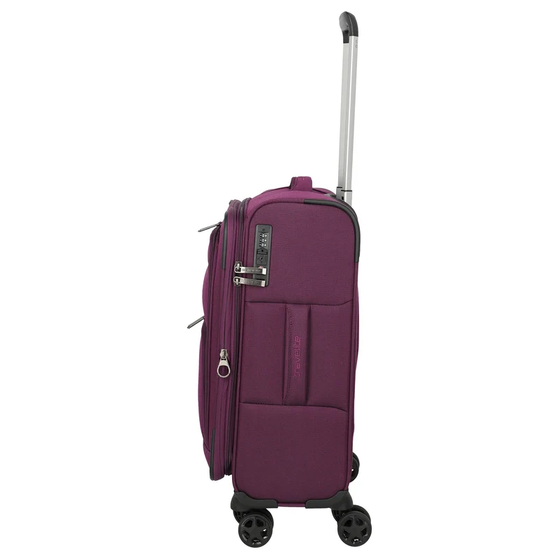 Travelite Cubis - 4-Rollen-Kabinentrolley 55 cm erw. (berry)