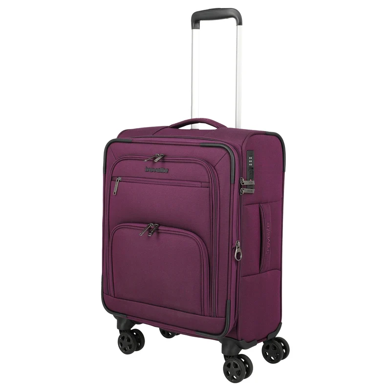 Travelite Cubis - 4-Rollen-Kabinentrolley 55 cm erw. (berry)