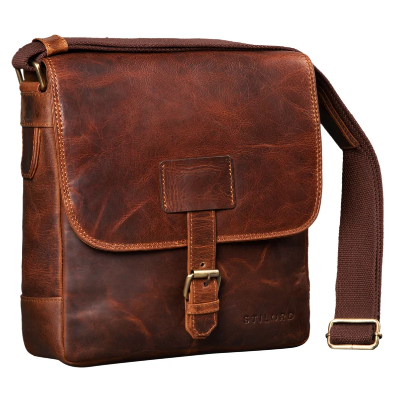 B-WARE "Bennet" Messenger Bag Herrentasche Leder