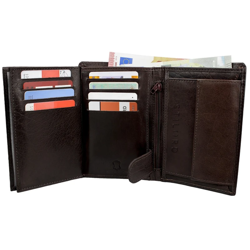 B-WARE "Logan" Portemonnaie Geldbörse Wallet Kartenfach klassisch Leder