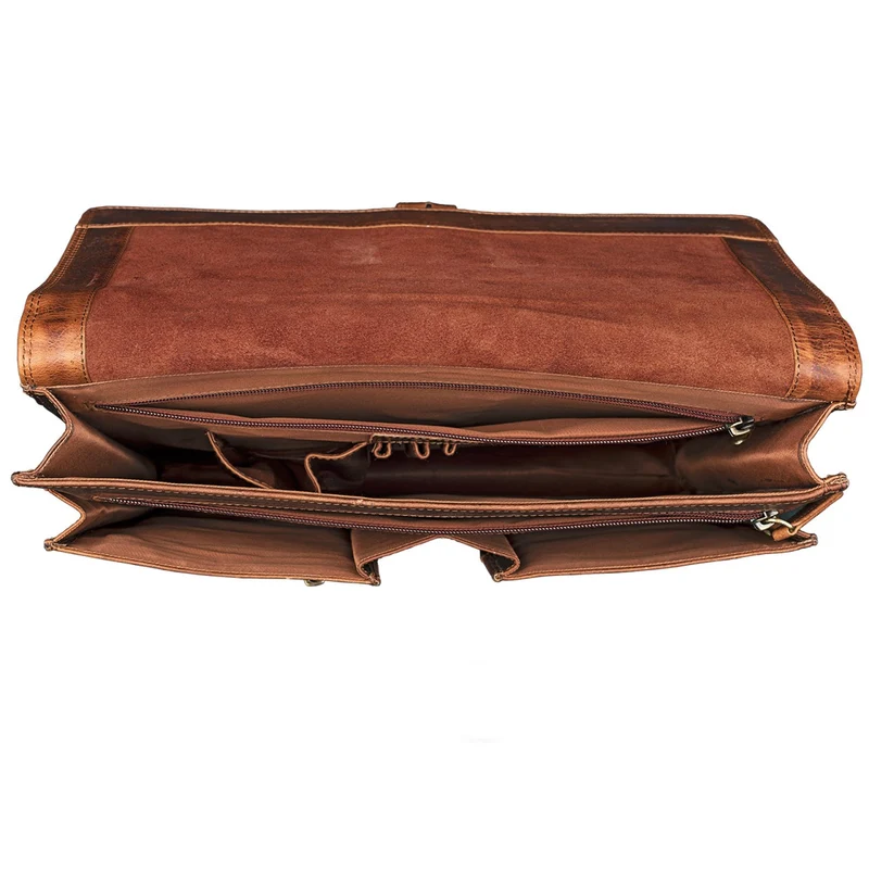 B-WARE "Magnus" Vintage Aktenmappe Leder