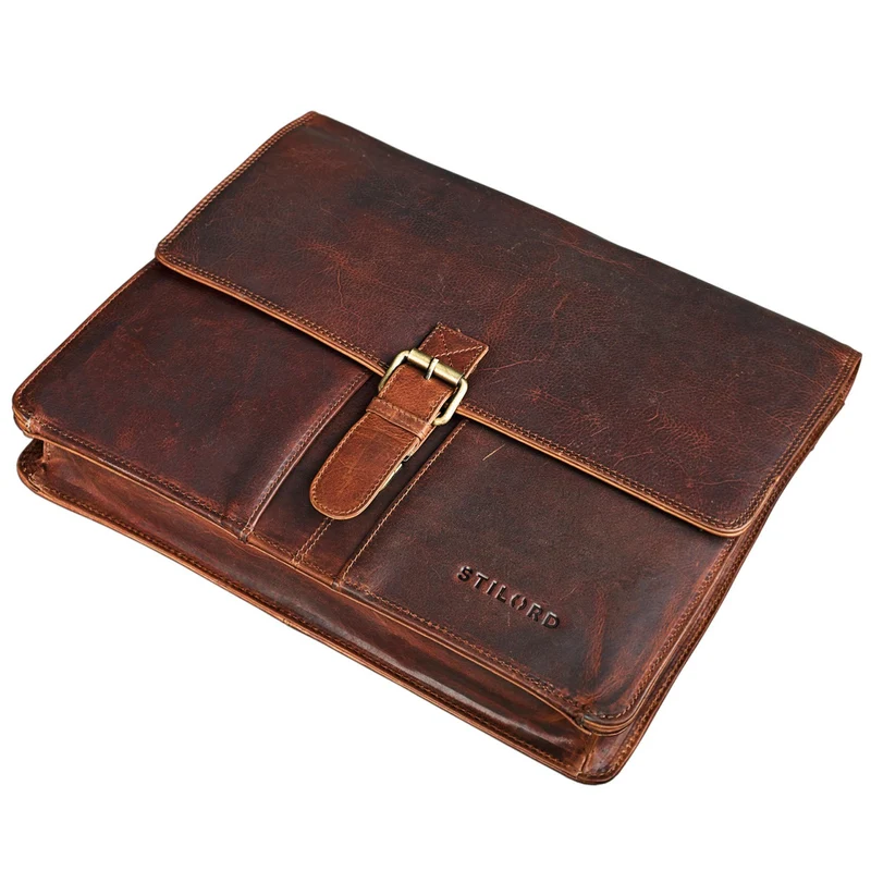 B-WARE "Magnus" Vintage Aktenmappe Leder