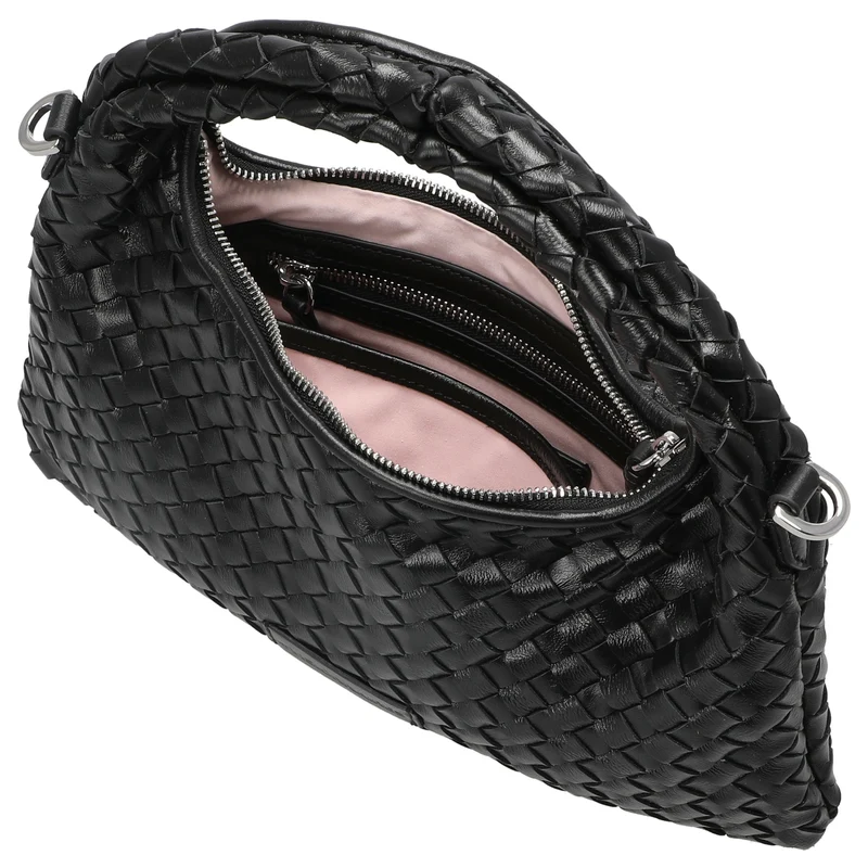 Les Visionnaires Sadie Weave Glossy - Henkeltasche (black)