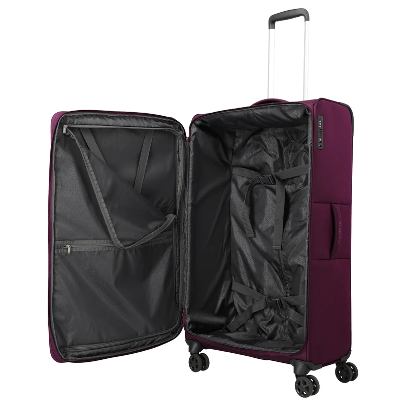 Travelite Cubis - 4-Rollen-Trolley 83 cm erw. (berry)