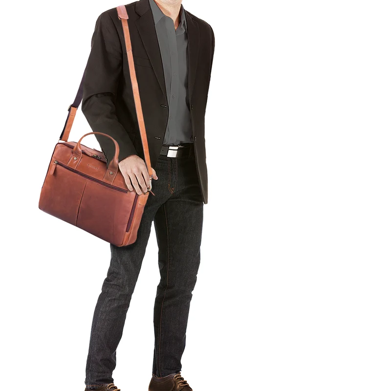 B-WARE "Enzo" Vintage Aktentasche elegant groß