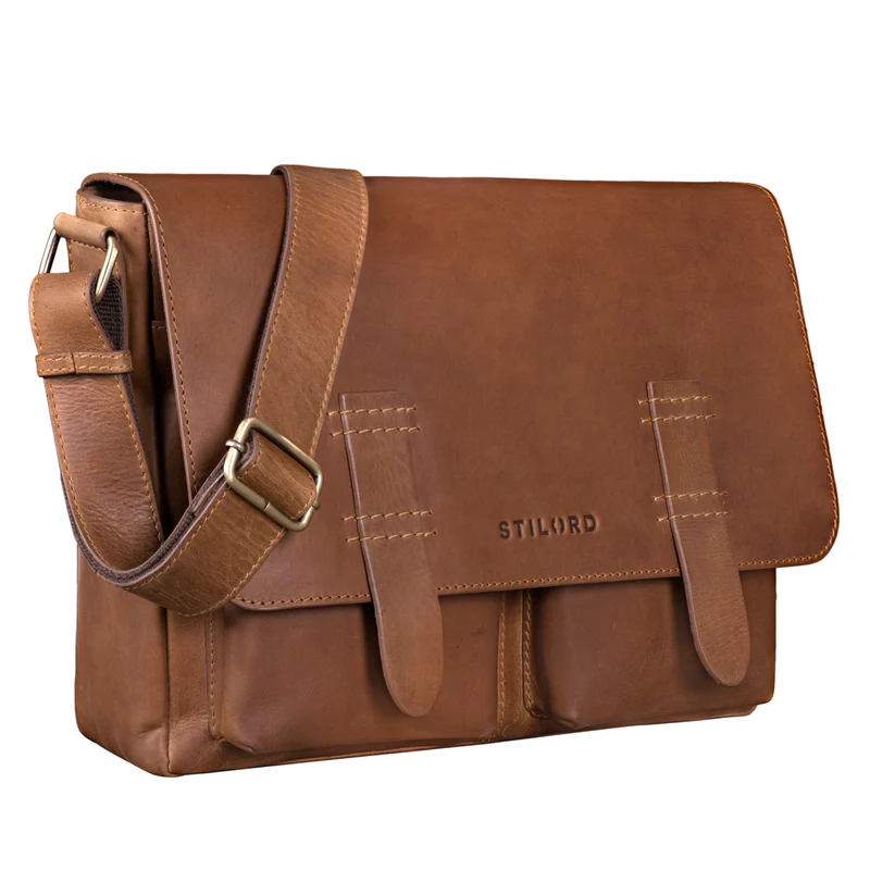 "Russell" Messenger Bag Laptoptasche Leder