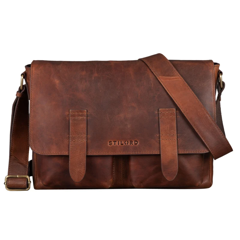 "Russell" Messenger Bag Laptoptasche Leder