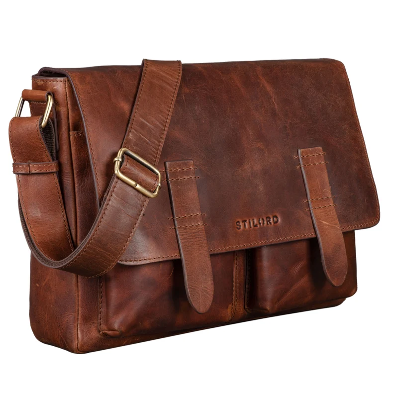 "Russell" Messenger Bag Laptoptasche Leder