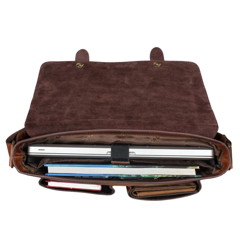 "Russell" Messenger Bag Laptoptasche Leder