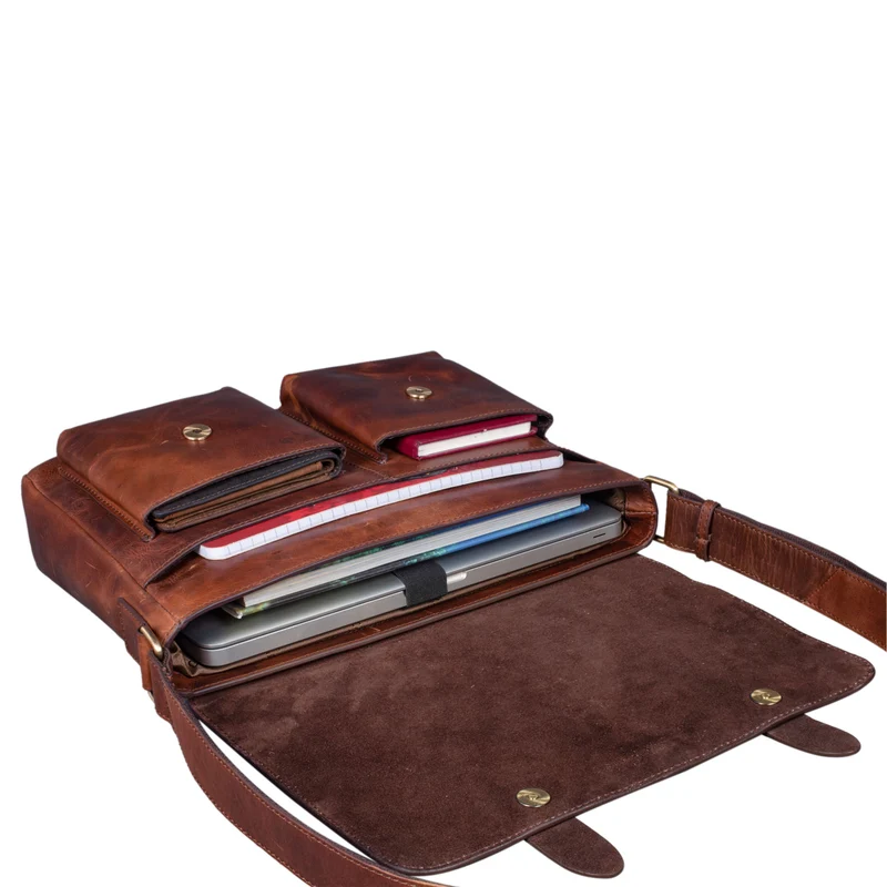"Russell" Messenger Bag Laptoptasche Leder