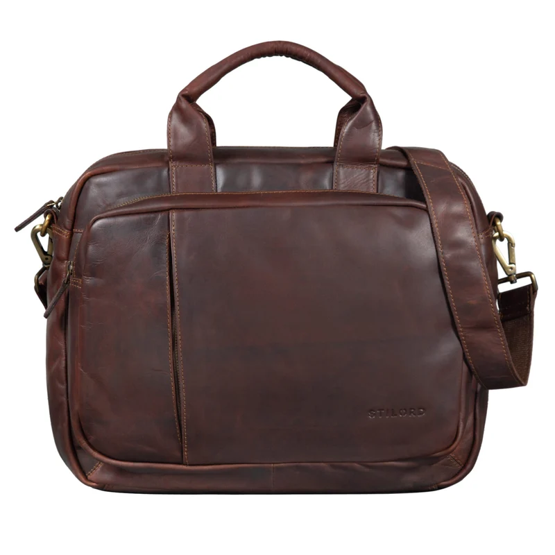 B-WARE "Madrid" Vintage Businesstasche Leder