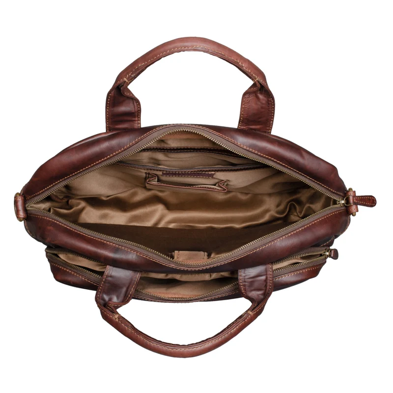 B-WARE "Madrid" Vintage Businesstasche Leder