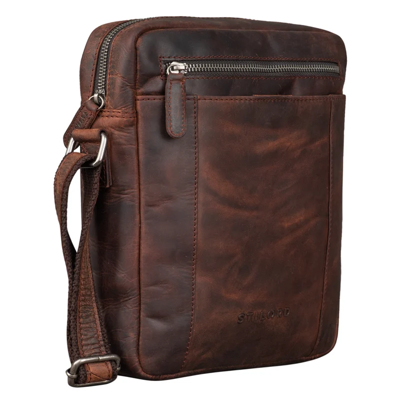 "Fox" Herrentasche Leder Vintage Messenger Bag