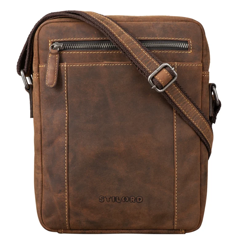 "Fox" Herrentasche Leder Vintage Messenger Bag