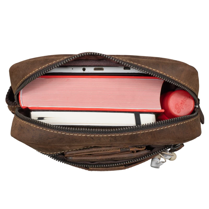"Fox" Herrentasche Leder Vintage Messenger Bag
