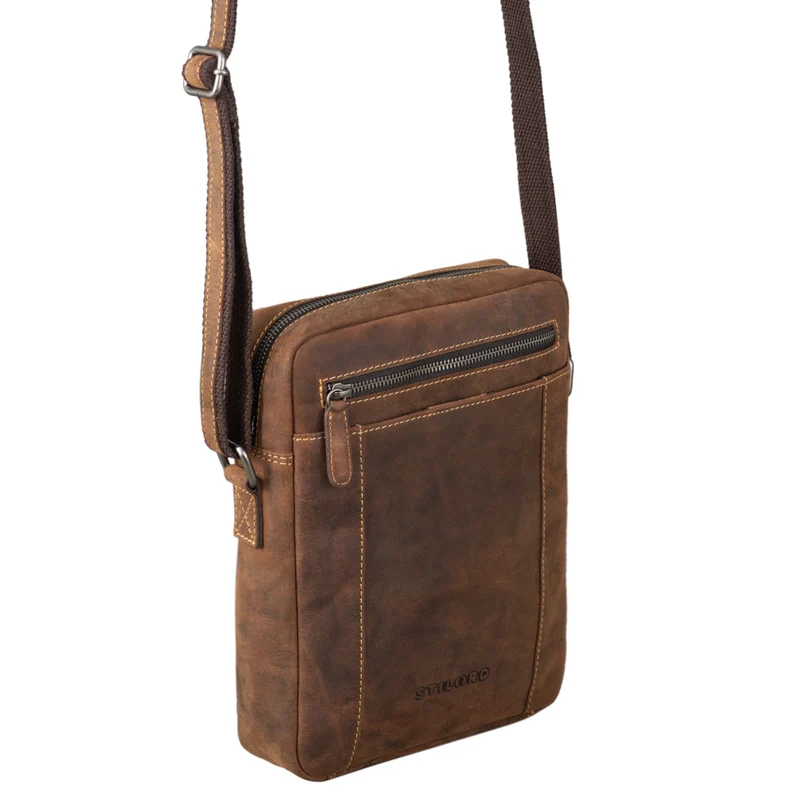 "Fox" Herrentasche Leder Vintage Messenger Bag